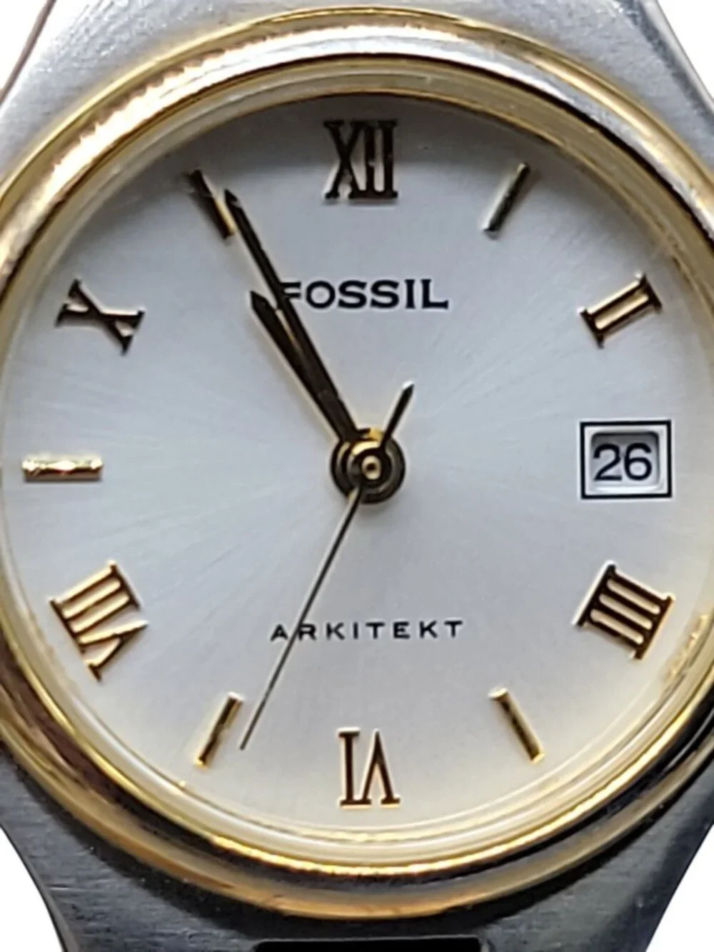 Fossil Arkitekt Ladies Watch 27mm FS2699 Date Quartz Two Tone 6